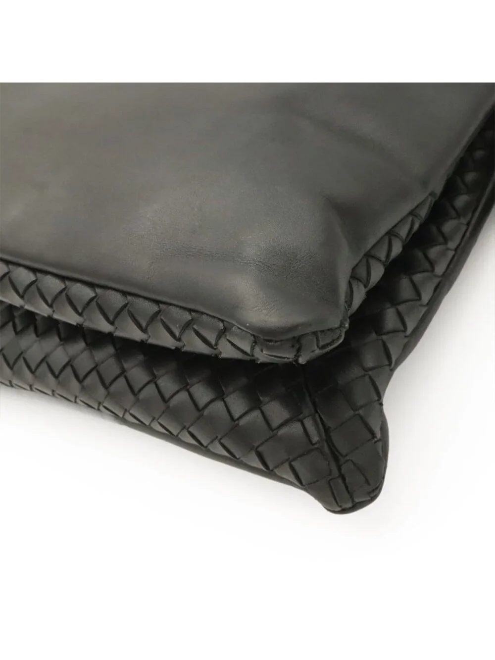 Bottega Veneta Intrecciato Shoulder Bag Crossbody Leather Black